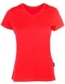 Dames T-shirt V HRM Luxury V-Neck Tees rood